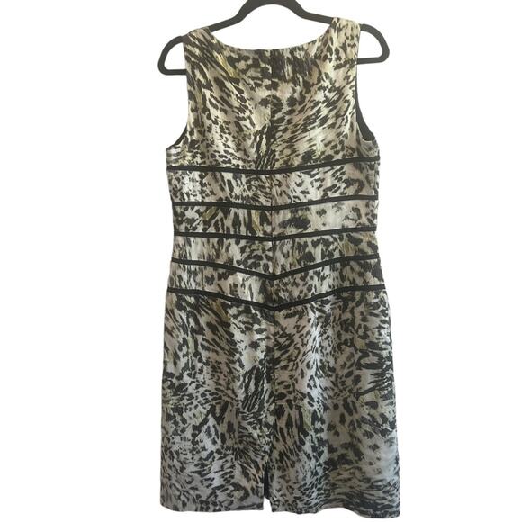 Ann Taylor Size 8 Dress Sheath Sleeveless Leopard - Picture 4 of 8